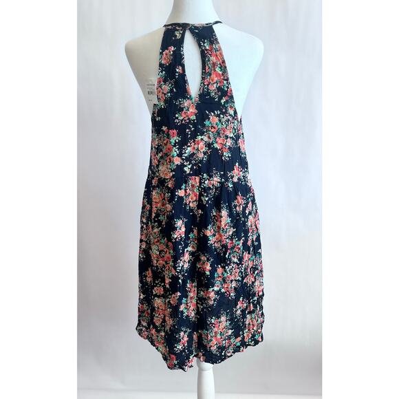 SOCIALITE WOMENS FLORAL PRINT HALTER DRESS FLORAL FLOWY NWT SIZE LARGE - Picture 6 of 12